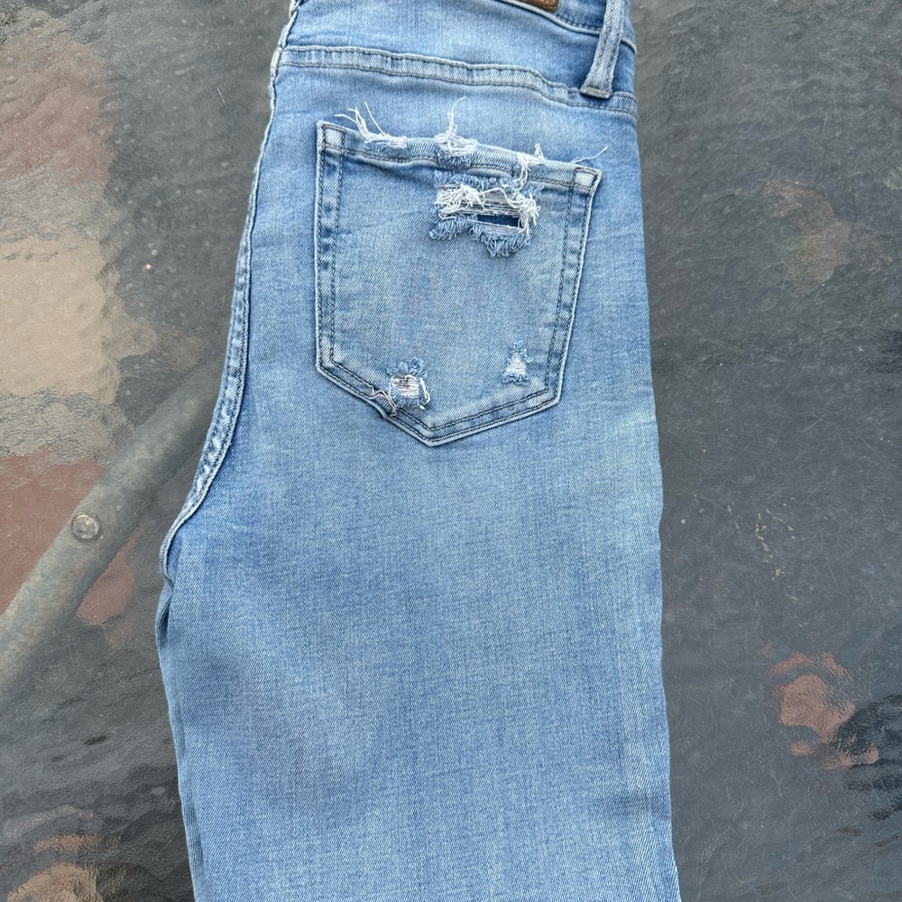 BKE Light Blue Distressed Skinny Jeans